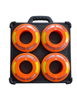 Valise de 8 balises lumineuses séquentielles pour cône de lubeck BG-SAFETY