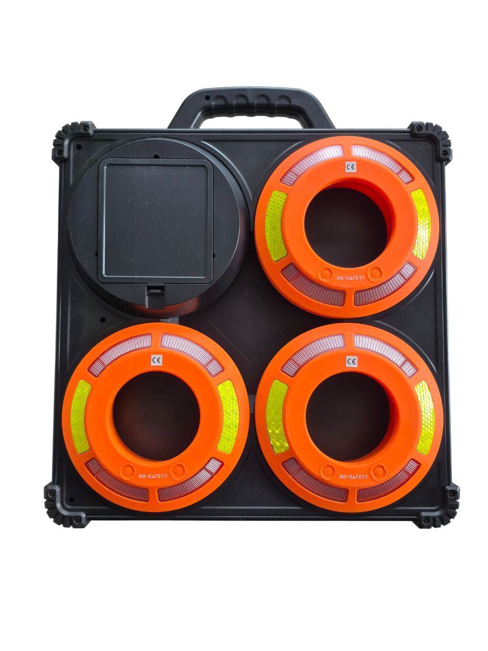 Valise de 6 balises lumineuses séquentielles pour cône de lubeck BG-SAFETY