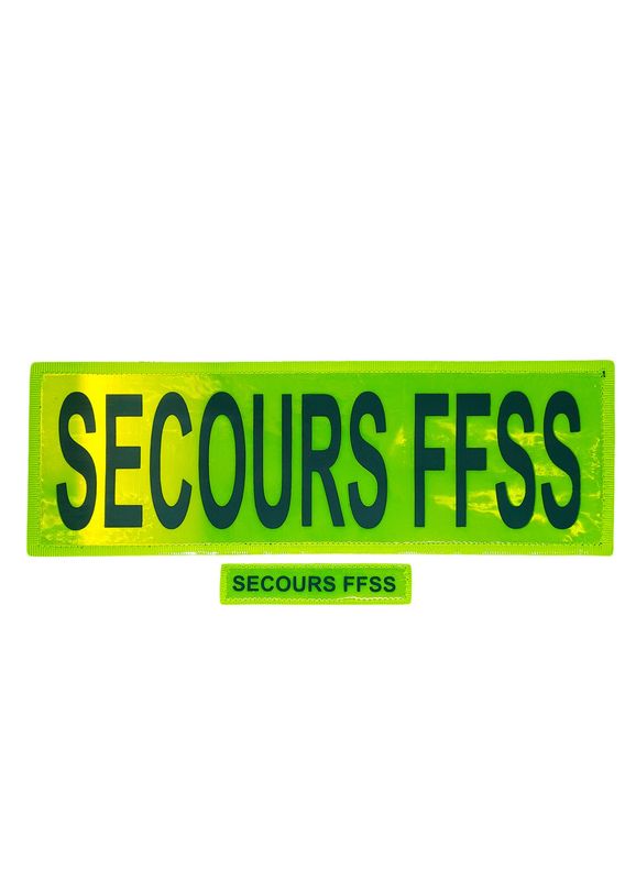 Dossard bandeau FLAP et bande patronymique SECOURS FFSS BG-SAFETY