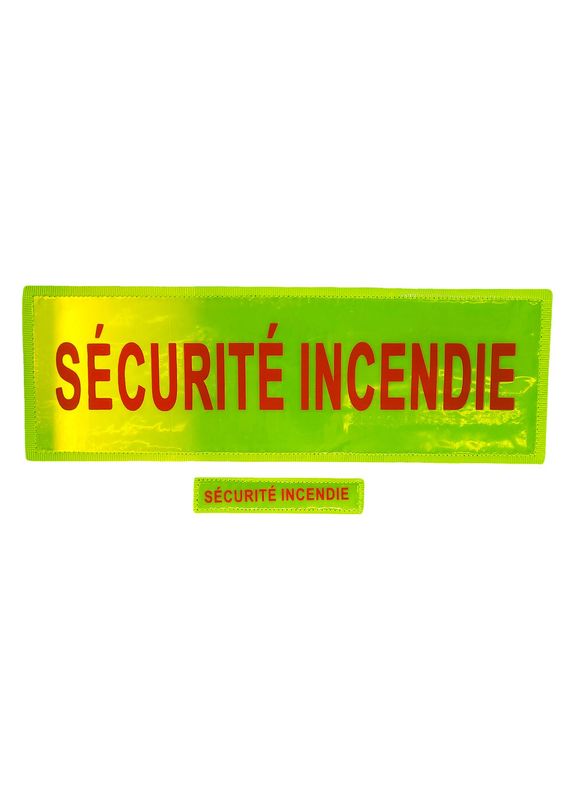 Dossard / bandeau FLAP et bande patronymique SECURITE INCENDIE BG-SAFETY