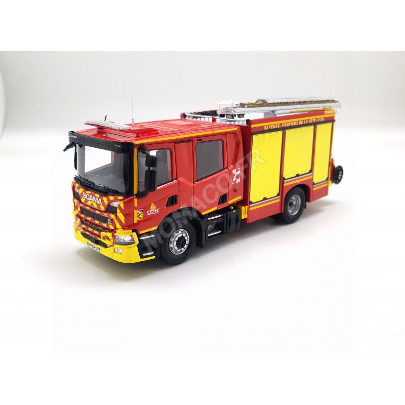 Véhicule miniature sapeurs-pompiers  SCANIA P280 GIMAEX FPTSR SDIS 21 - COTE-D'OR 1/43 ALERTE