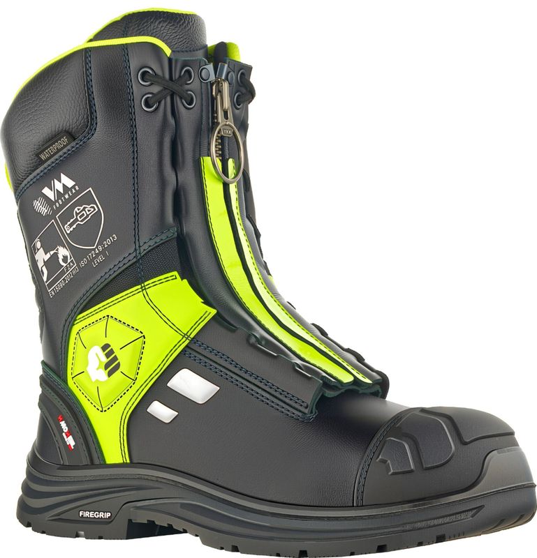 Rangers sapeurs-pompiers avec protection scie à chaine niveau 1 GREEN FIGHTER VM FOOTWEAR