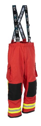 Surpantalon d'intervention textile sapeurs-pompiers multicouches - rouge - niveau 2 X2,Y2,Z2 en association avec pantalon TSI SIOEN