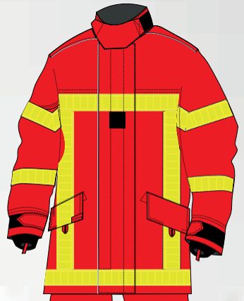 Veste d'intervention textile sapeurs-pompiers niveau 2 GAMMA rouge bandes reflexite MARTINAS Veste d'intervention textile sapeurs-pompiers niveau 2 GAMMA rouge bandes reflexite MARTINAS