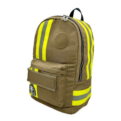 Sac à dos sable avec bandes réfléchissantes jaune DARK SMOKE