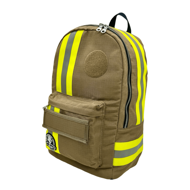 Sac à dos sable avec bandes réfléchissantes jaune DARK SMOKE