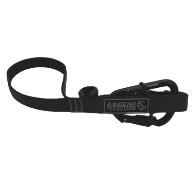 Sangle multifonctions TACTICAL FULL BLACK V2 avec 1 mousqueton RHINOEVAC