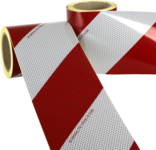 Kit balisage véhicule adhésif - 2 rouleaux (D et G) de 46m - Classe 2 Kit balisage véhicule adhésif - 2 rouleaux (D et G) de 46m - Classe 2