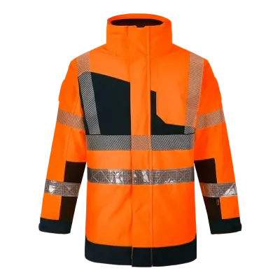 Parka veste de pluie LUMINA V orange haute visibilité CODUPAL Parka veste de pluie LUMINA V orange haute visibilité CODUPAL