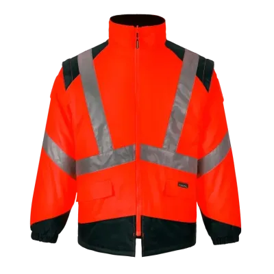Blouson ELYSE B haute visibilité rouge manches amovibles CODUPAL