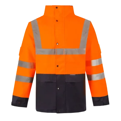 Parka veste de pluie MADUO V orange haute visibilité CODUPAL Parka veste de pluie MADUO V orange haute visibilité CODUPAL