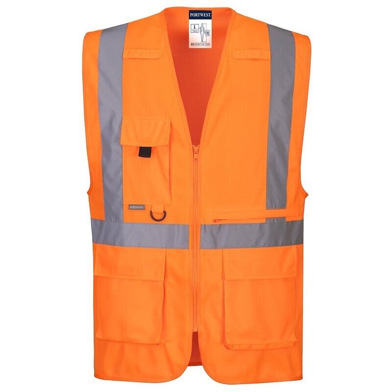 Gilet Executive haute visibilité avec poche pour tablette PORTWEST Gilet Executive haute visibilité avec poche pour tablette PORTWEST