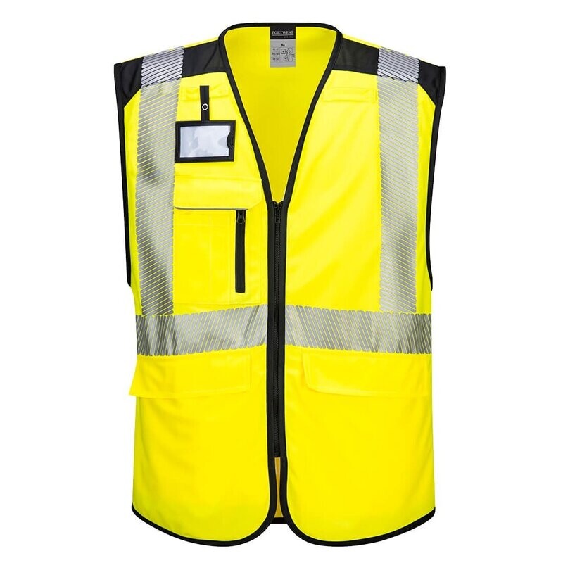 Gilet Multipoches haute-visibilité jaune PW3 PORTWEST Gilet Multipoches haute-visibilité jaune PW3 PORTWEST