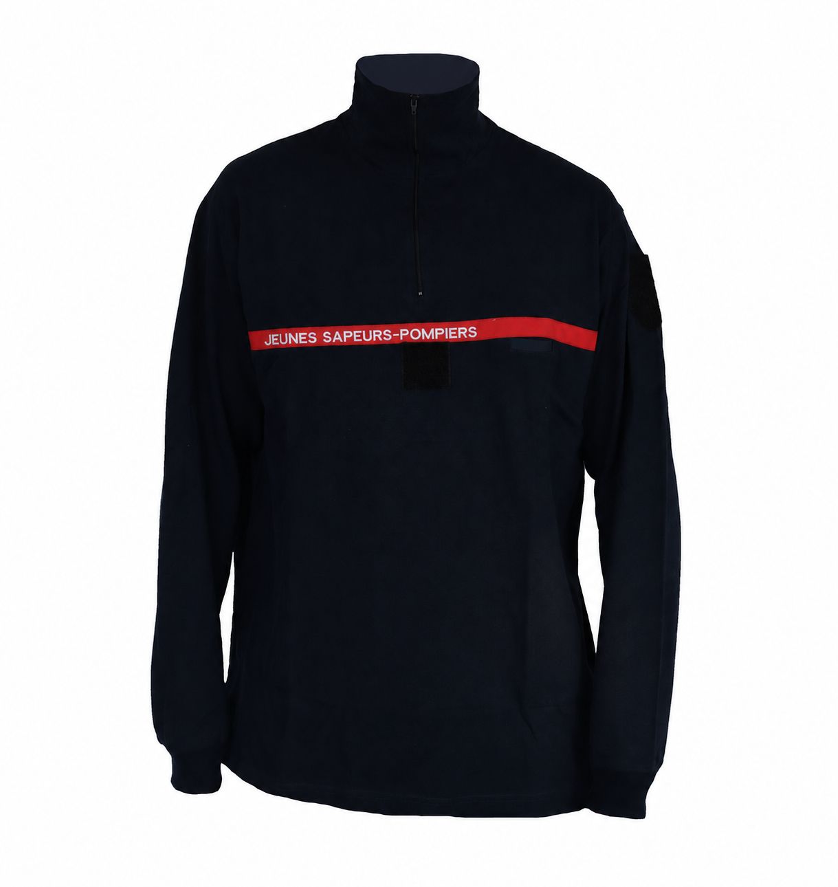 Polo manches longues type B jeunes sapeurs-pompiers / JSP type chemise F3 100% coton col montant zip BG-SAFETY