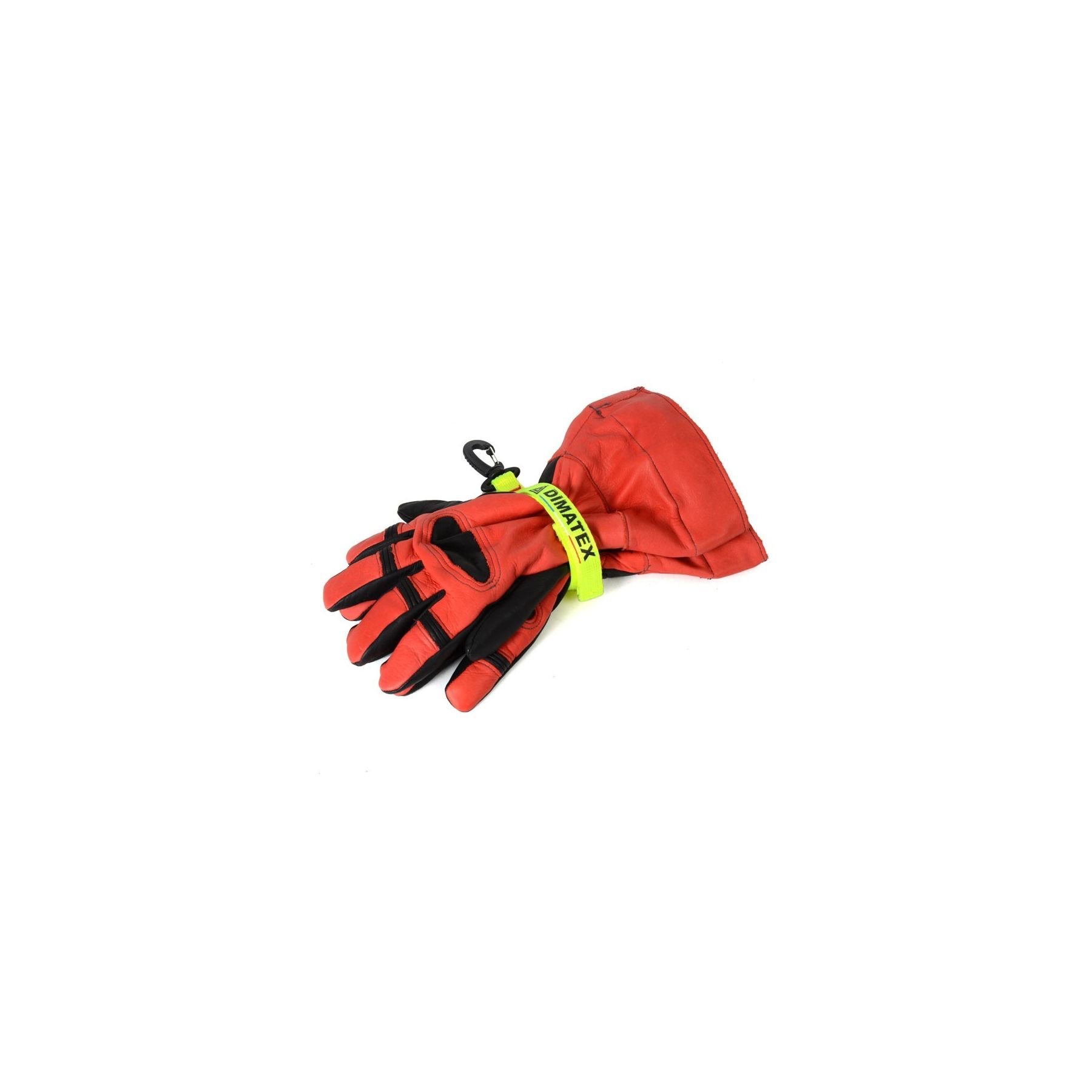 Porte gants jaune avec auto-agrippant capture DIMATEX