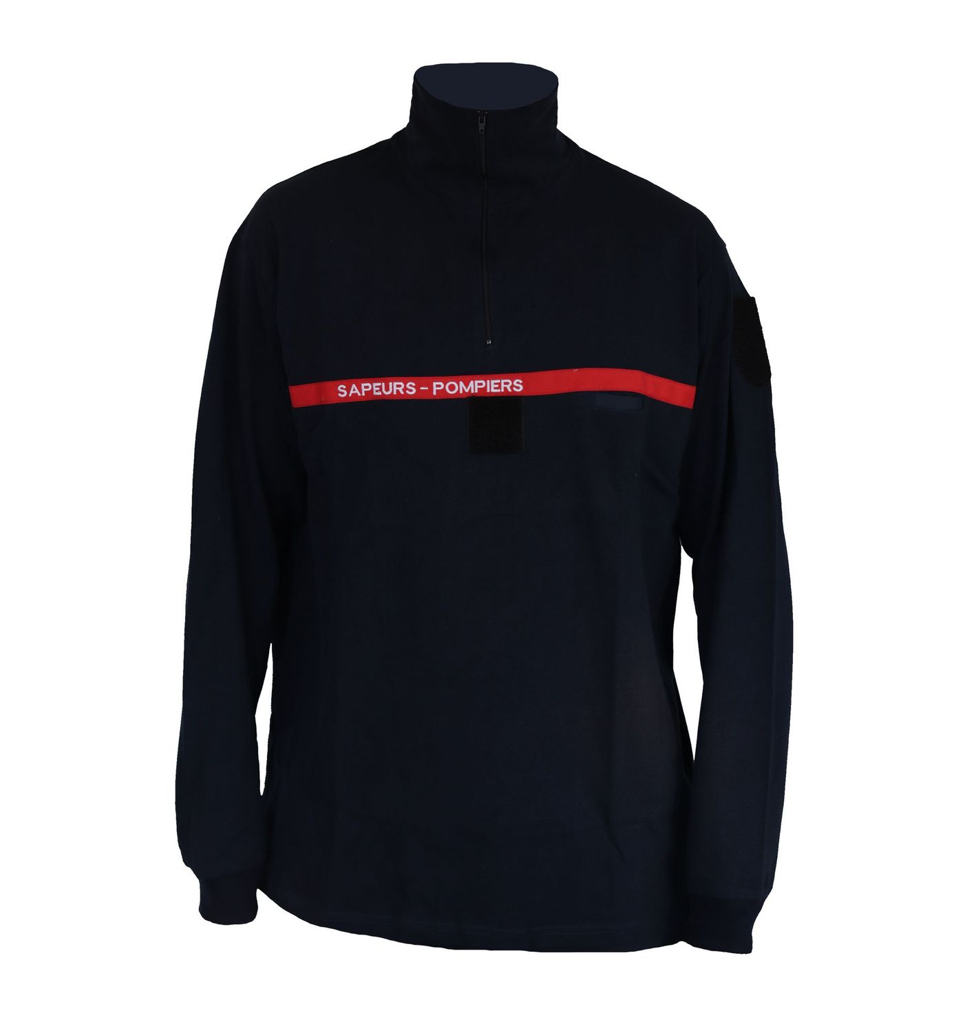 Polo manches longues type B sapeurs-pompiers type chemise F3 100% coton col montant zip BG-SAFETY