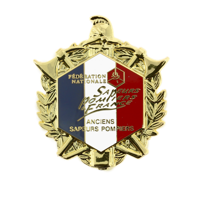 Insigne métal ancien sapeurs-pompiers or