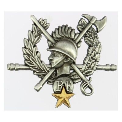 Insigne métal Chef de centre sapeurs-pompiers or Insigne métal Chef de centre sapeurs-pompiers or