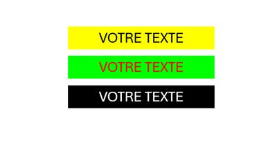 Dossard / bandeau FLAP + bande patronymique PVC PERSONNALISABLE BG-SAFETY Dossard / bandeau FLAP + bande patronymique PVC PERSONNALISABLE BG-SAFETY