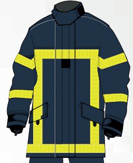 Veste d'intervention textile sapeurs-pompiers niveau 2 GAMMA bleu bandes reflexite MARTINAS Veste d'intervention textile sapeurs-pompiers niveau 2 GAMMA bleu bandes reflexite MARTINAS