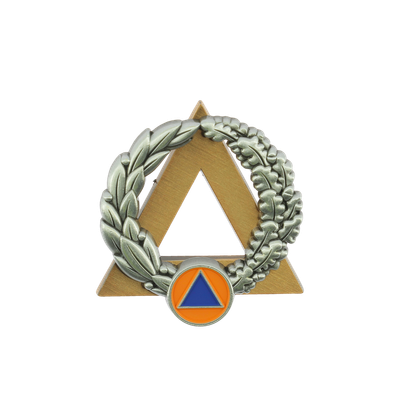 Insigne sécurité civile / sapeurs-pompiers moniteur secourisme ARGENT