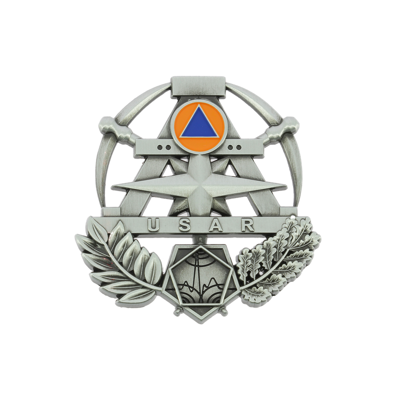 Insigne sécurité civile / sapeurs-pompiers  USAR ARGENT