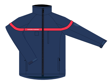 Veste softshell LOLA/A sapeurs-pompiers CODUPAL - DÉSTOCKAGE
