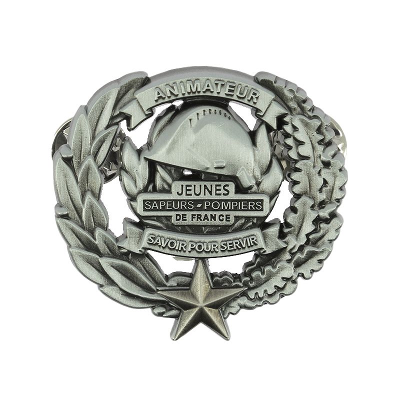 Insigne animateur JSP jeunes sapeurs-pompiers Echelon ARGENT