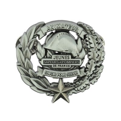 Insigne animateur JSP jeunes sapeurs-pompiers Echelon ARGENT