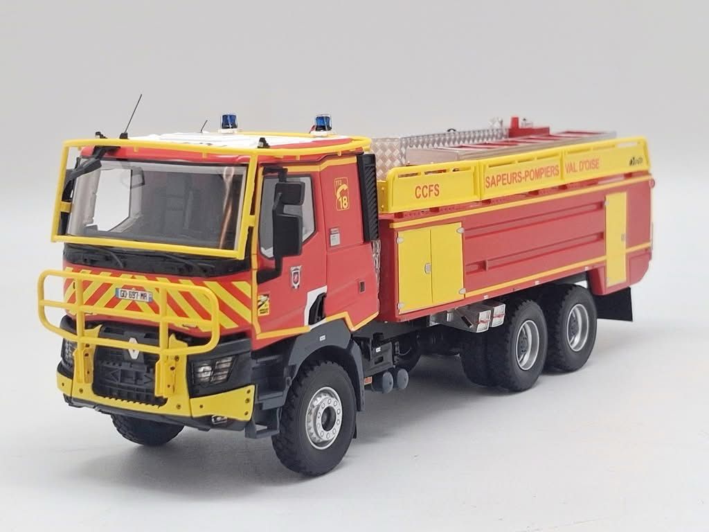 Véhicule miniature sapeurs-pompiers RENAULT K 6X4 CCFS GALLIN SDIS Véhicule miniature sapeurs-pompiers RENAULT K 6X4 CCFS GALLIN SDIS "95 - VAL D'OISE" ALERTE