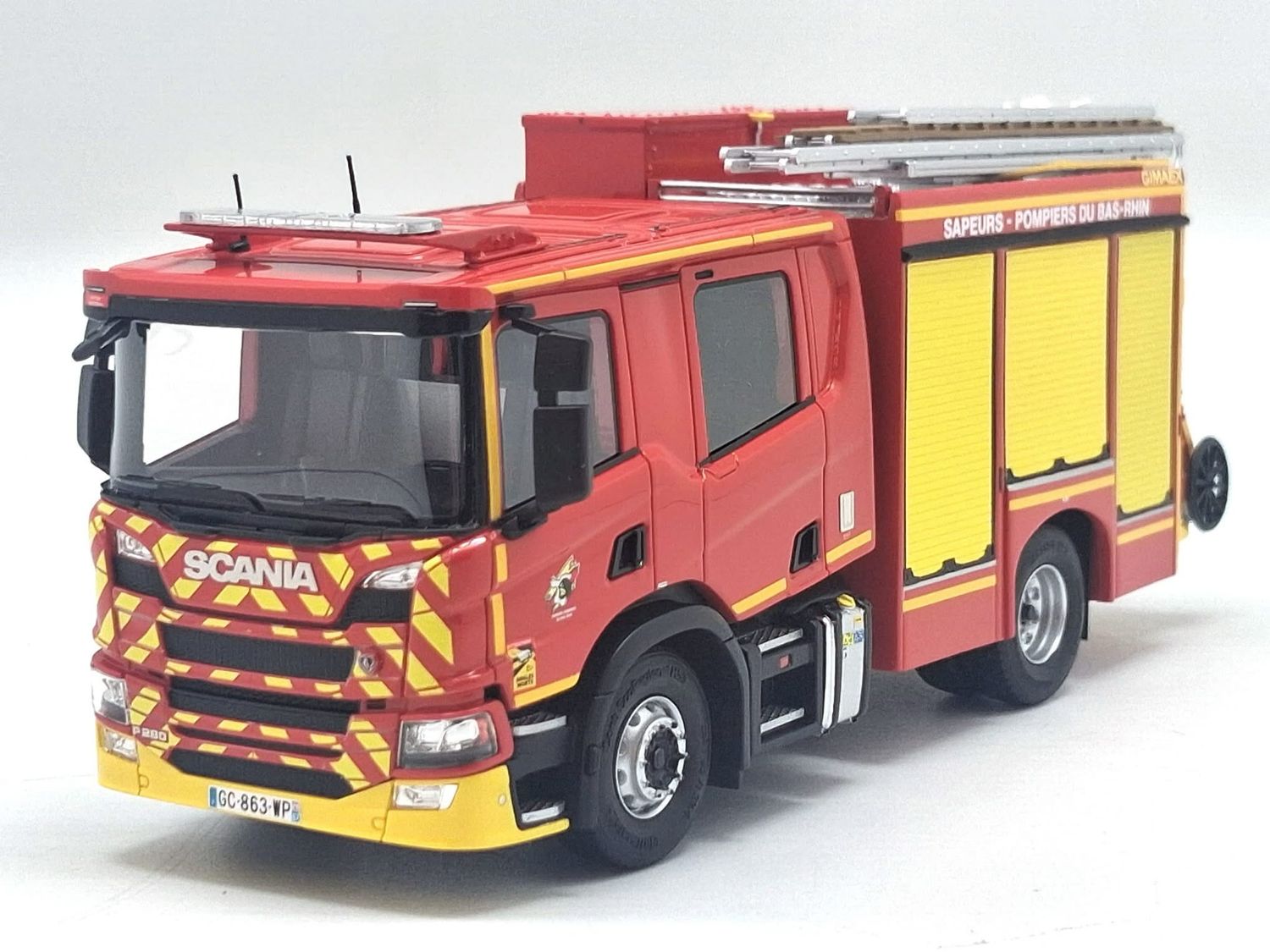 Véhicule miniature sapeurs-pompiers SCANIA P280 GIMAEX FPTSR SDIS 67 - SDIS du Bas-Rhin 1/43 ALERTE Véhicule miniature sapeurs-pompiers SCANIA P280 GIMAEX FPTSR SDIS 67 - SDIS du Bas-Rhin 1/43 ALERTE