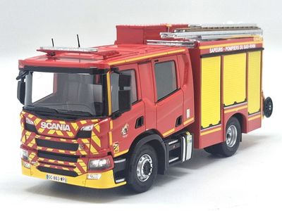 Véhicule miniature sapeurs-pompiers SCANIA P280 GIMAEX FPTSR SDIS 67 - SDIS du Bas-Rhin 1/43 ALERTE