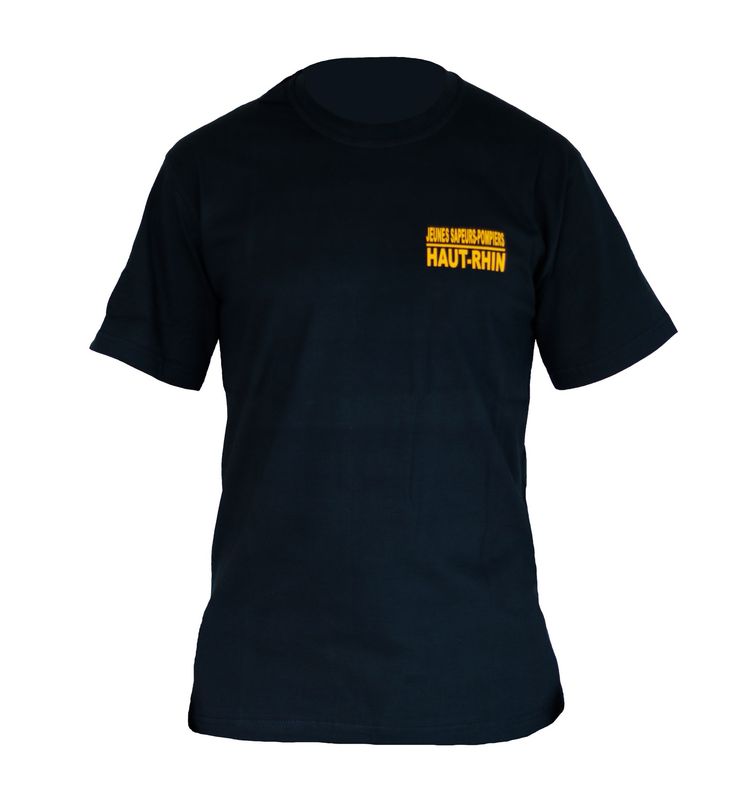 T-shirt JSP 100% coton bleu marine sérigraphie JEUNES SAPEURS-POMPIERS HAUT-RHIN BG-SAFETY
