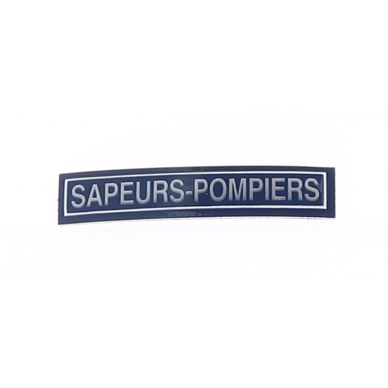 Bande patronymique PVC bleu marine texte SAPEURS-POMPIERS blanc BG-SAFETY