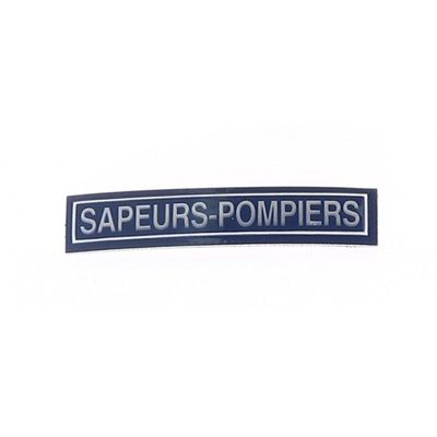 Bande patronymique PVC bleu marine texte SAPEURS-POMPIERS blanc BG-SAFETY