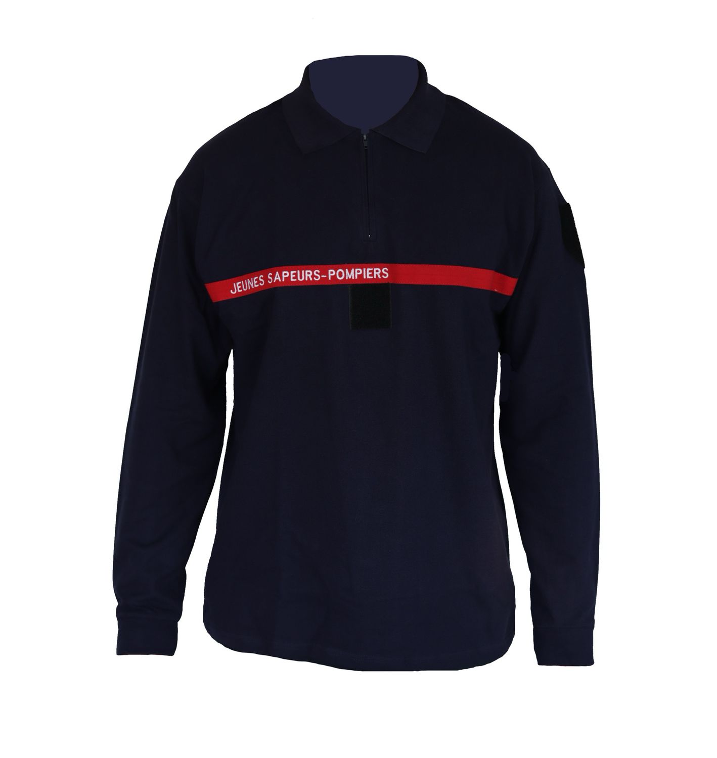 Polo manches longues type B jeunes sapeurs-pompiers / JSP  100% coton col en côte 1x1 zip BG-SAFETY