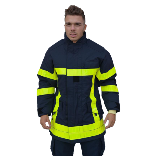 Veste d'intervention textile sapeurs-pompiers niveau 2 SIGMA BLEU MARINE bandes reflexite SSLIA MARTINAS