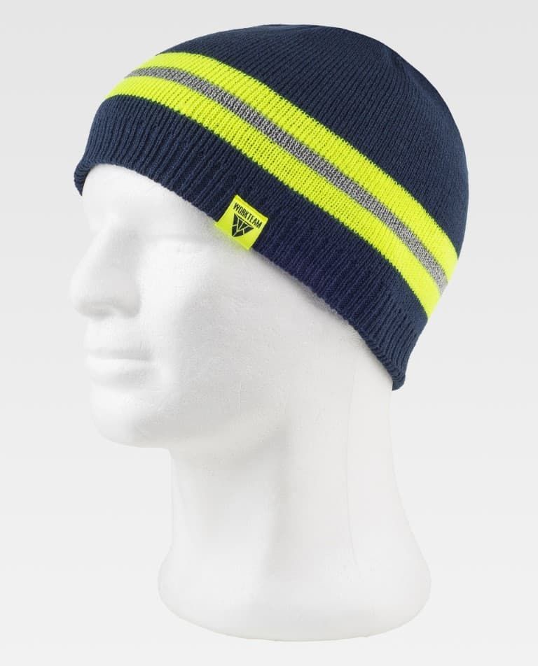 Bonnet en tricot bleu marine sapeurs-pompiers bande rétroréfléchissante BG-SAFETY Bonnet en tricot bleu marine sapeurs-pompiers bande rétroréfléchissante BG-SAFETY