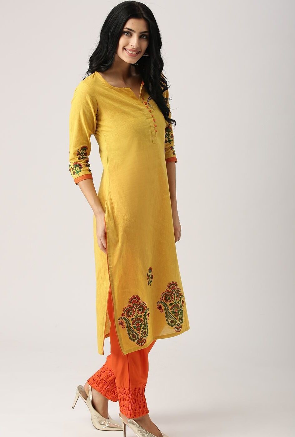 Hand Block Printed Straight Kurta
