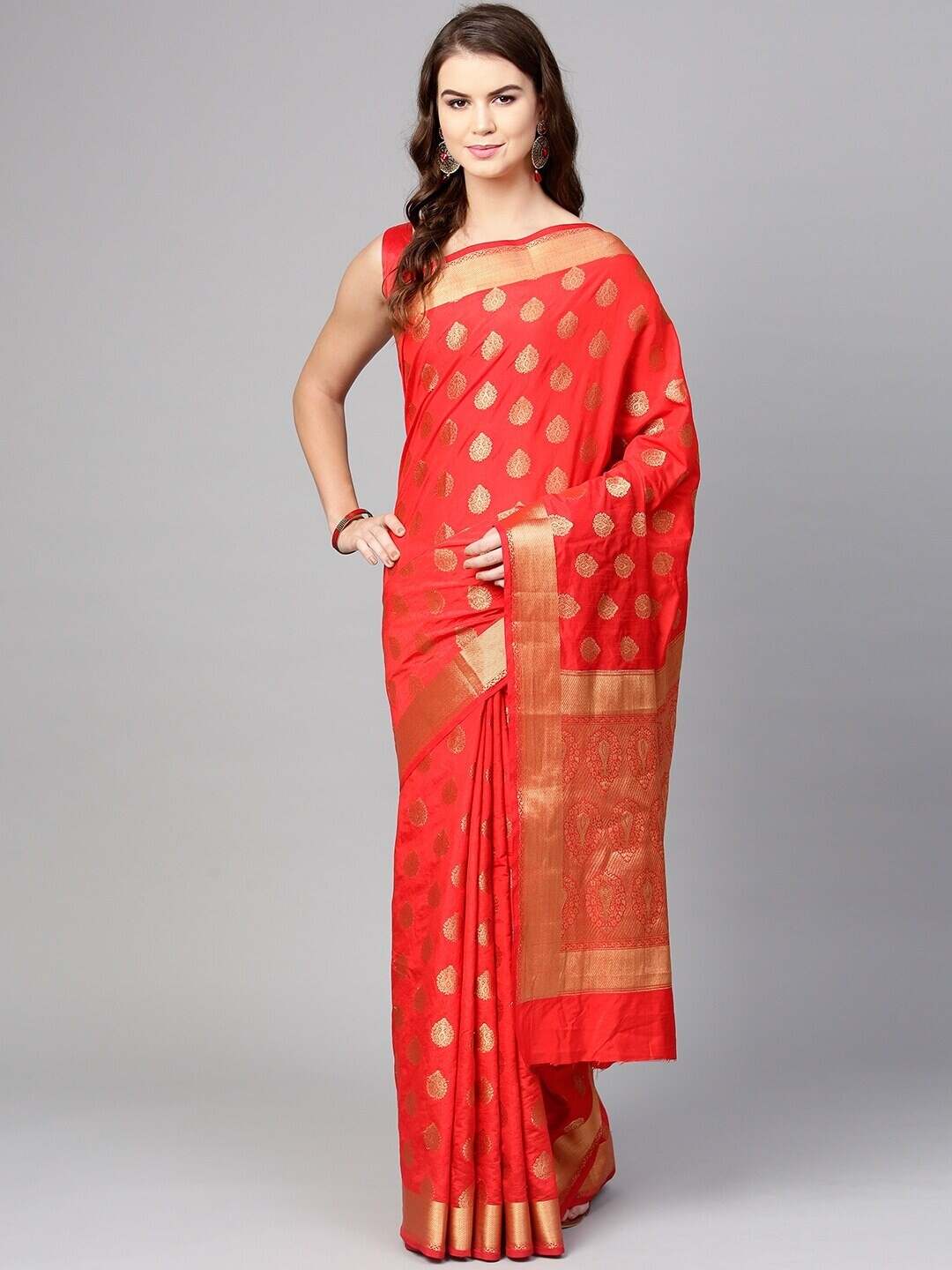 Red &amp; Gold Kanjeevaram Saree