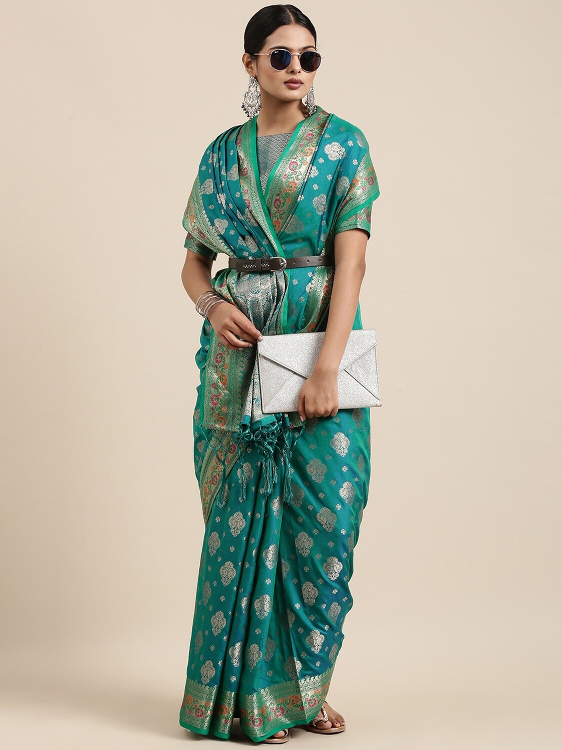 Green Party Wear Silk Saree
