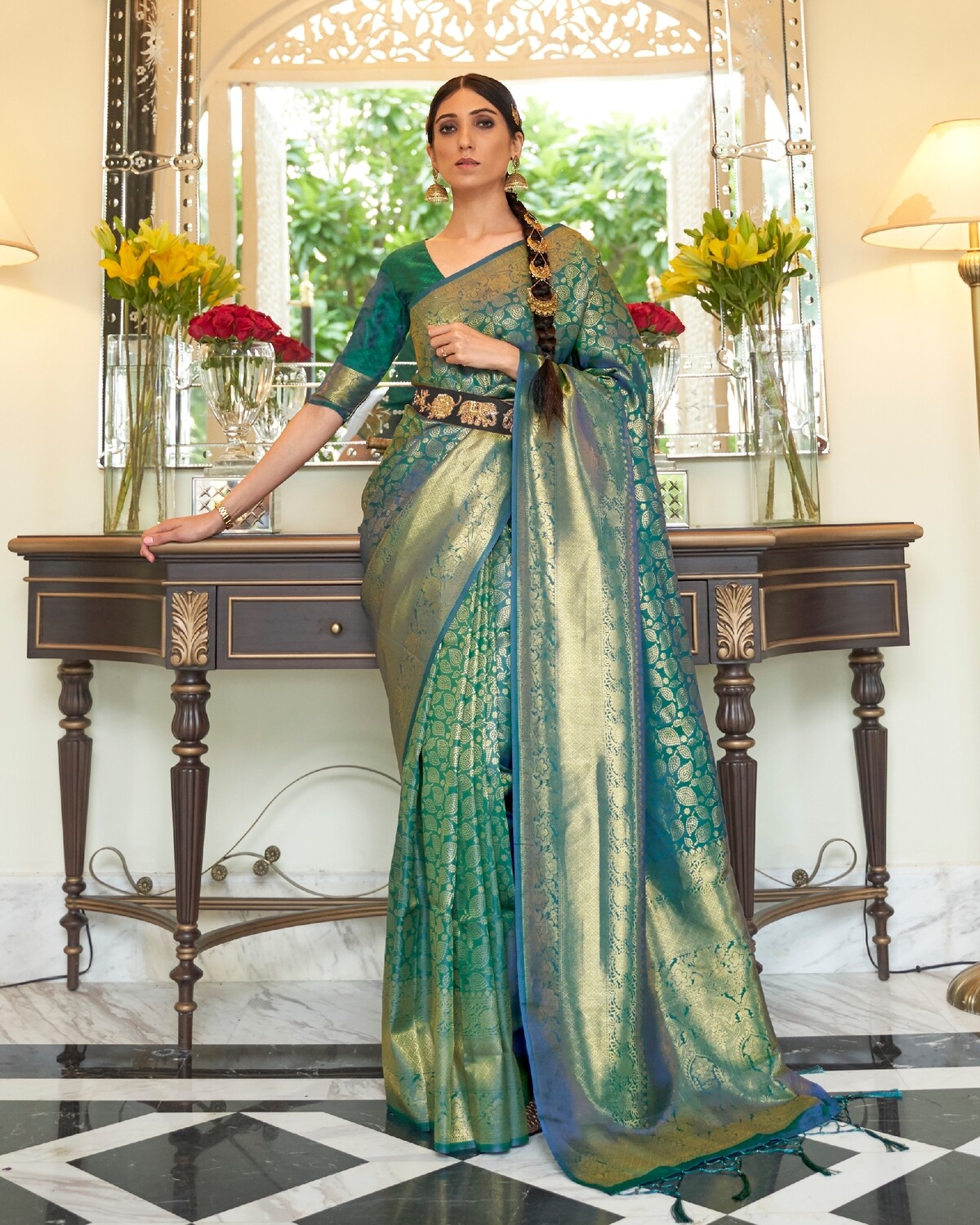 Green Handloom Silk Saree