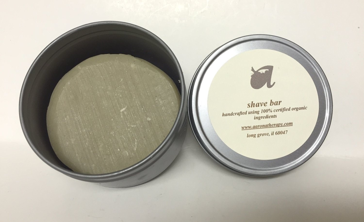 Organic Handmade Shaving Bar (Refill) in Tin-Vegan