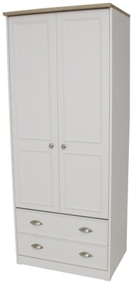 Heritage Grey 3ft Two Drawer Robe