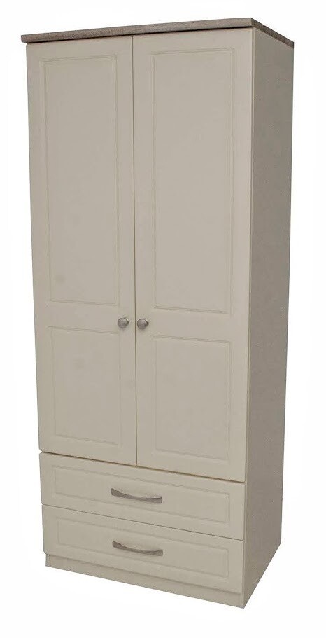 Milano Oak and Cream 2&#39;6&quot; Two Drawer Robe