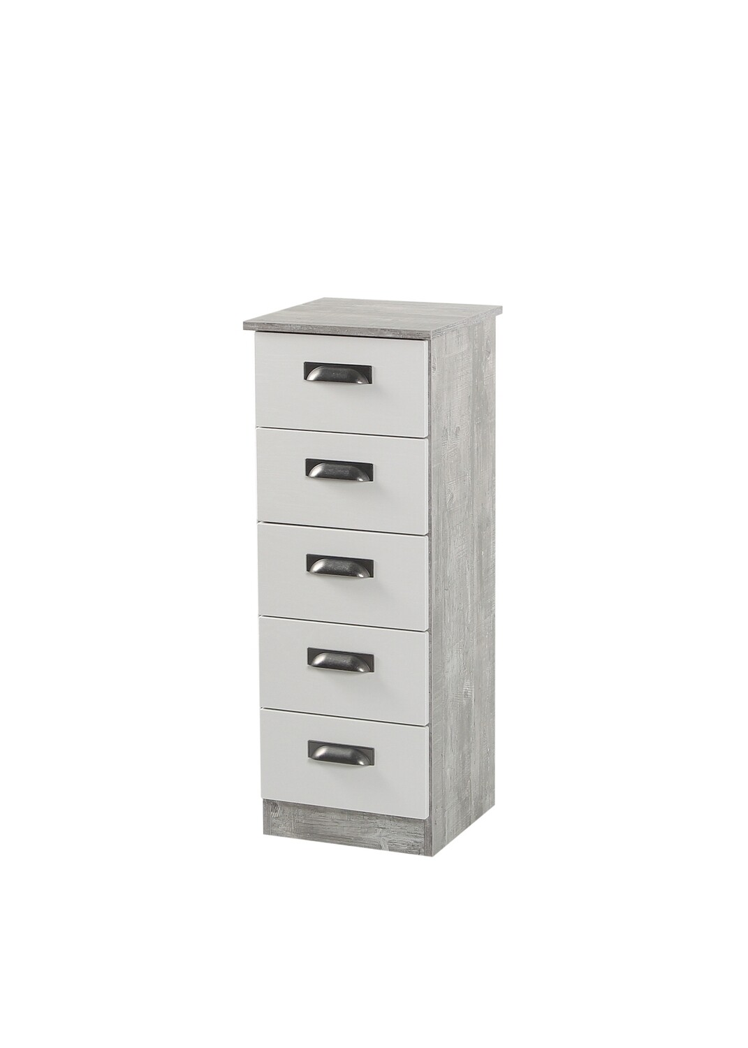 Vogue 5 Drawer Locker - Concrete | Light Grey