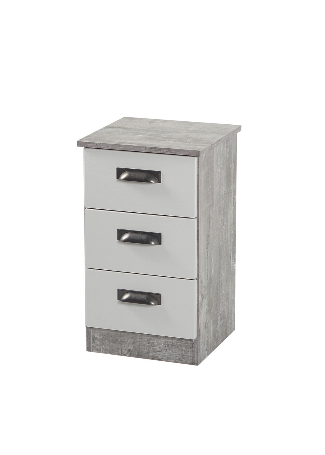 Vogue 3 Drawer Locker - Concrete | Light Grey