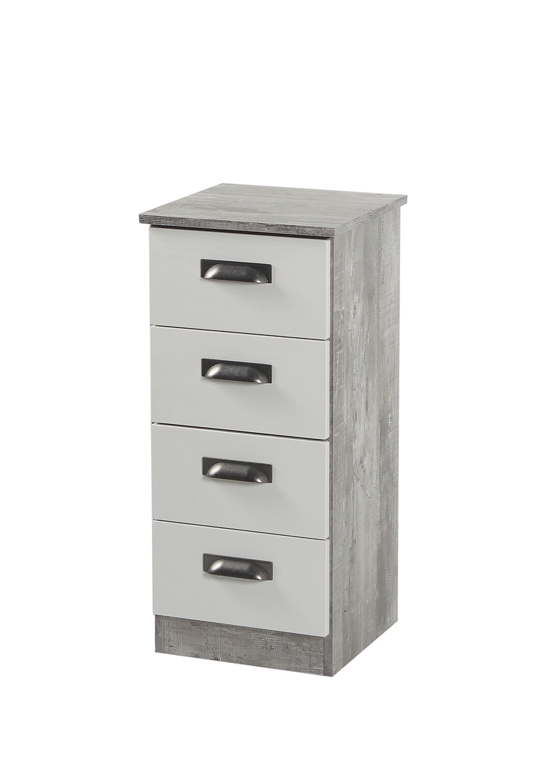 Vogue 4 Drawer Locker - Concrete | Light Grey