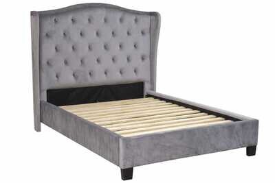 New York Bed Frame - Dark Grey Velvet