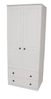 Snowdon White 2&#39;6&quot; Two Drawer Robe